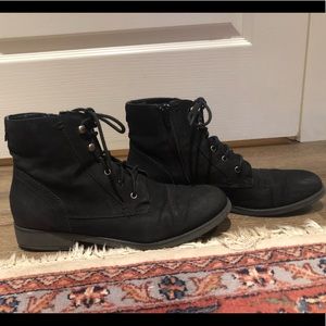 Black lace up boots